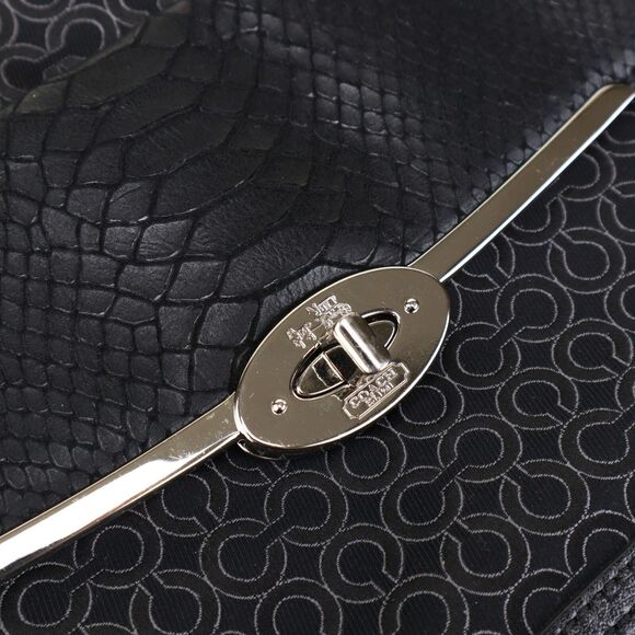 NWT Coach Turnlock Two Way Hobo Shoulder Bag Black - Picture 11 of 12